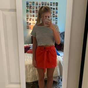 Off the shoulder roused shirt!